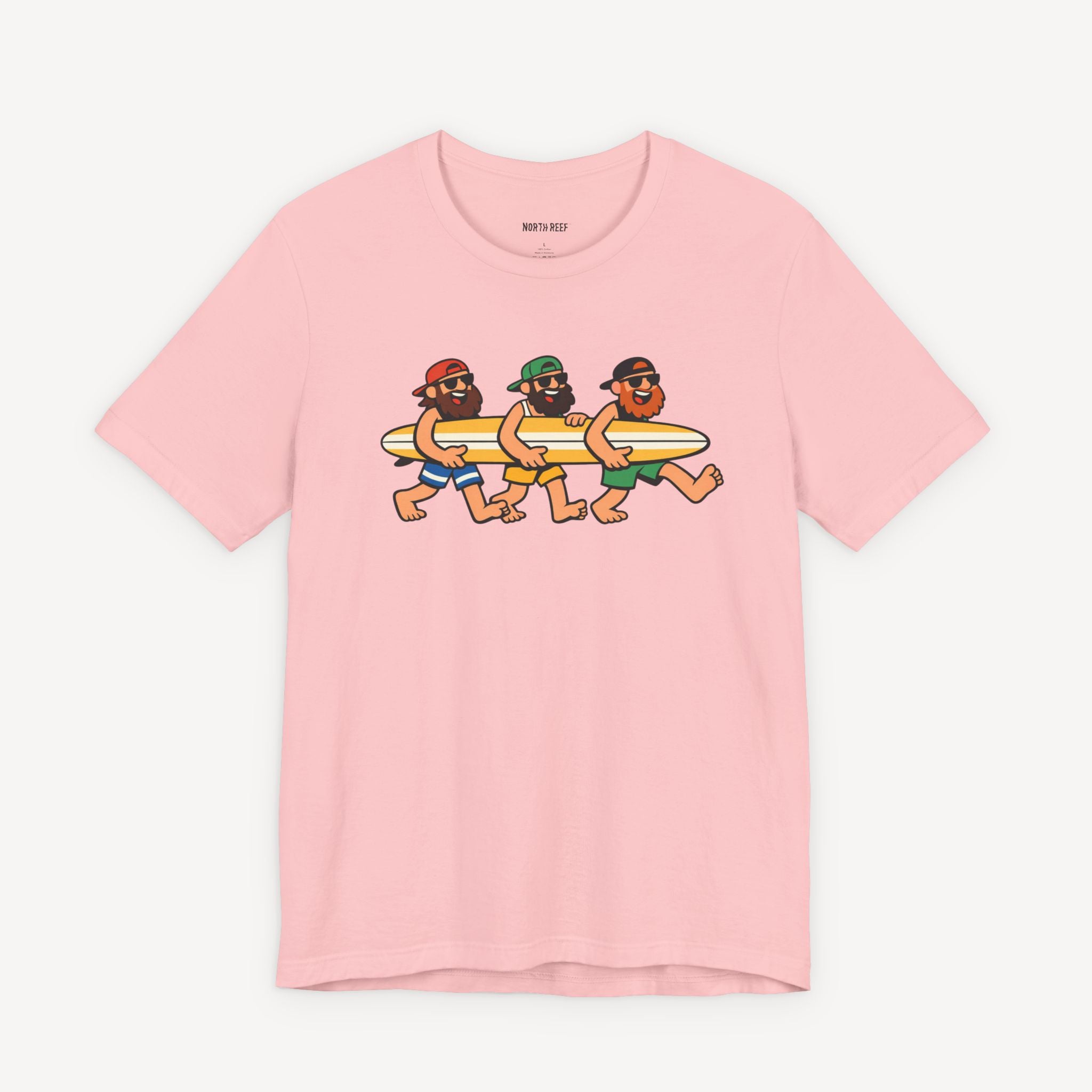 Dudes Cruising with Surfboard T-shirt