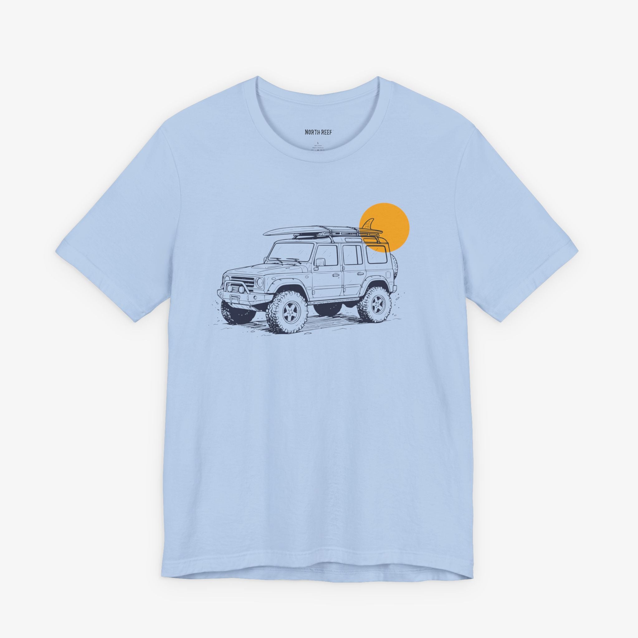 4wd Jeep With Surfboard T-shirt