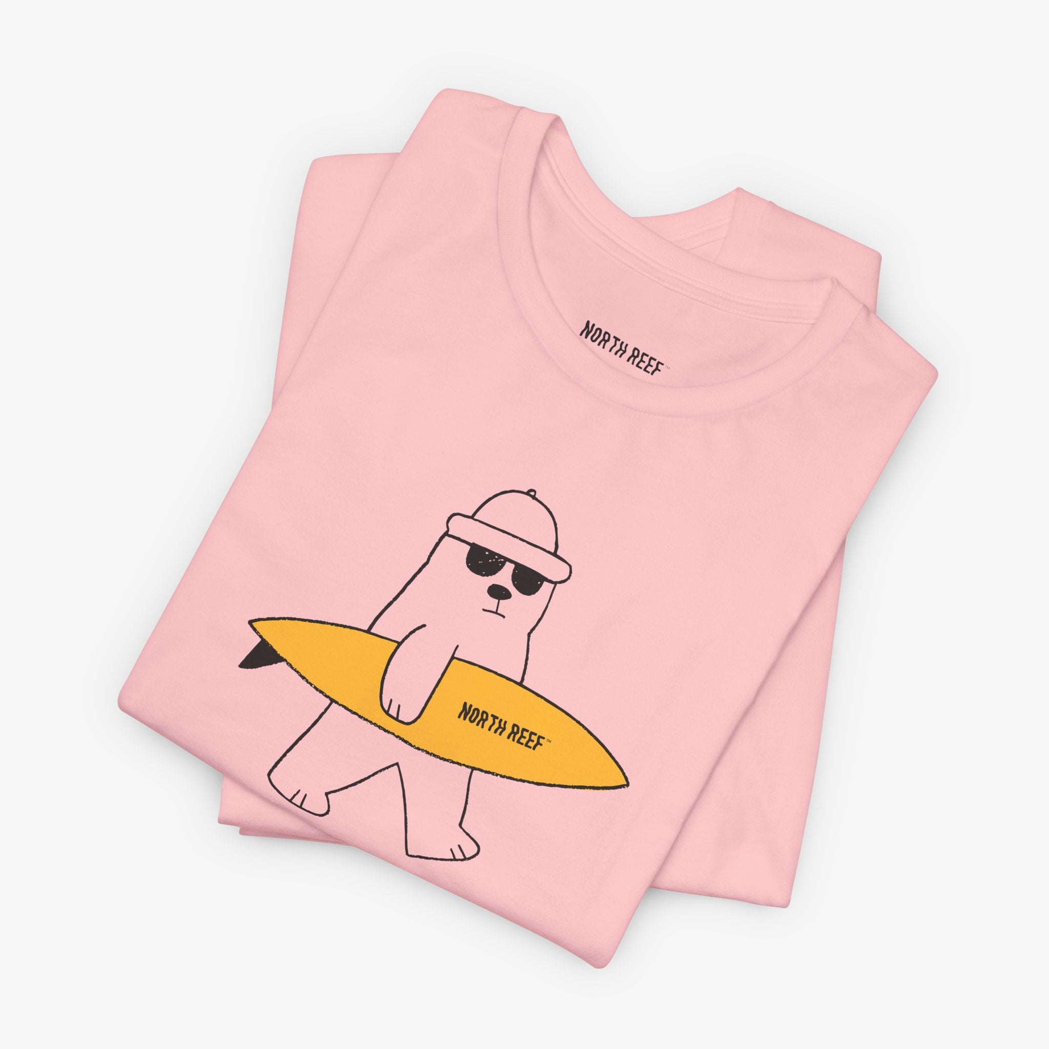 Bear Cruising with Surfboard T-shirt