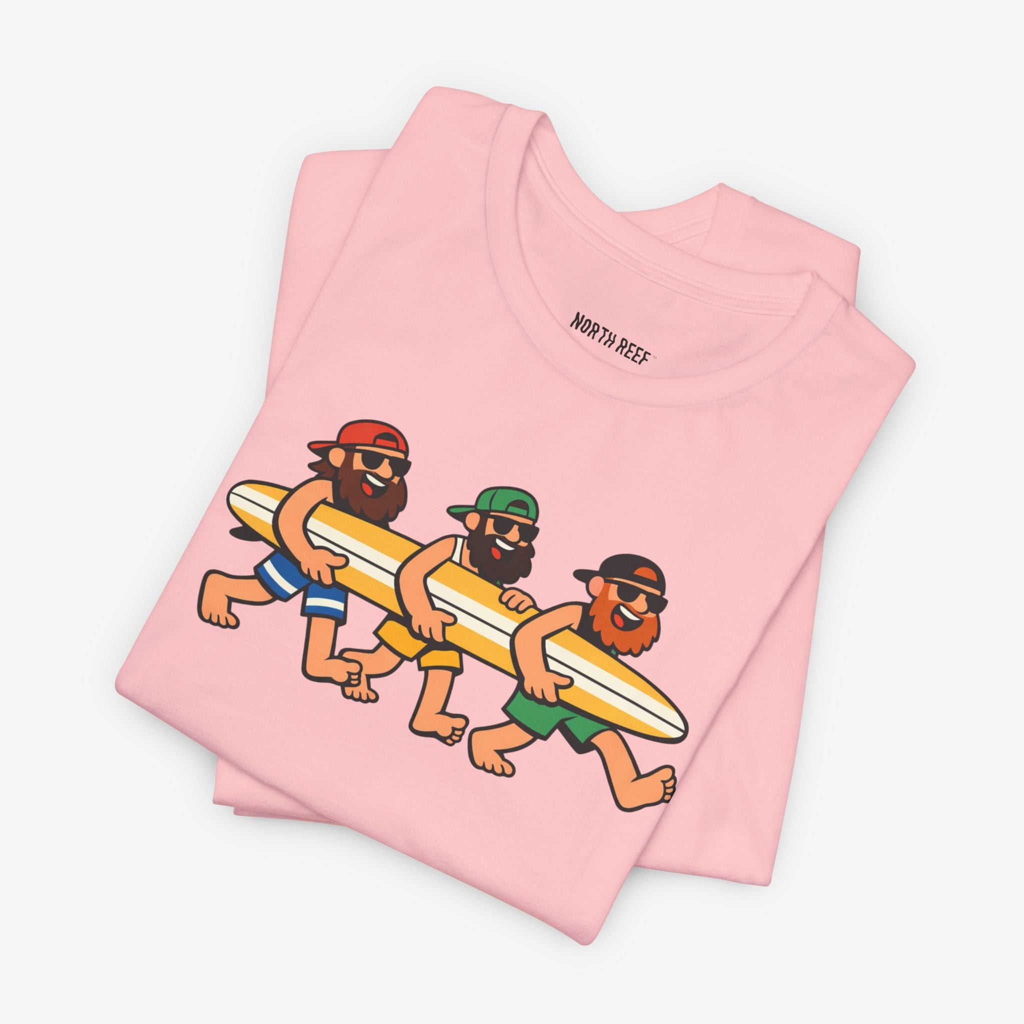 Dudes Cruising with Surfboard T-shirt