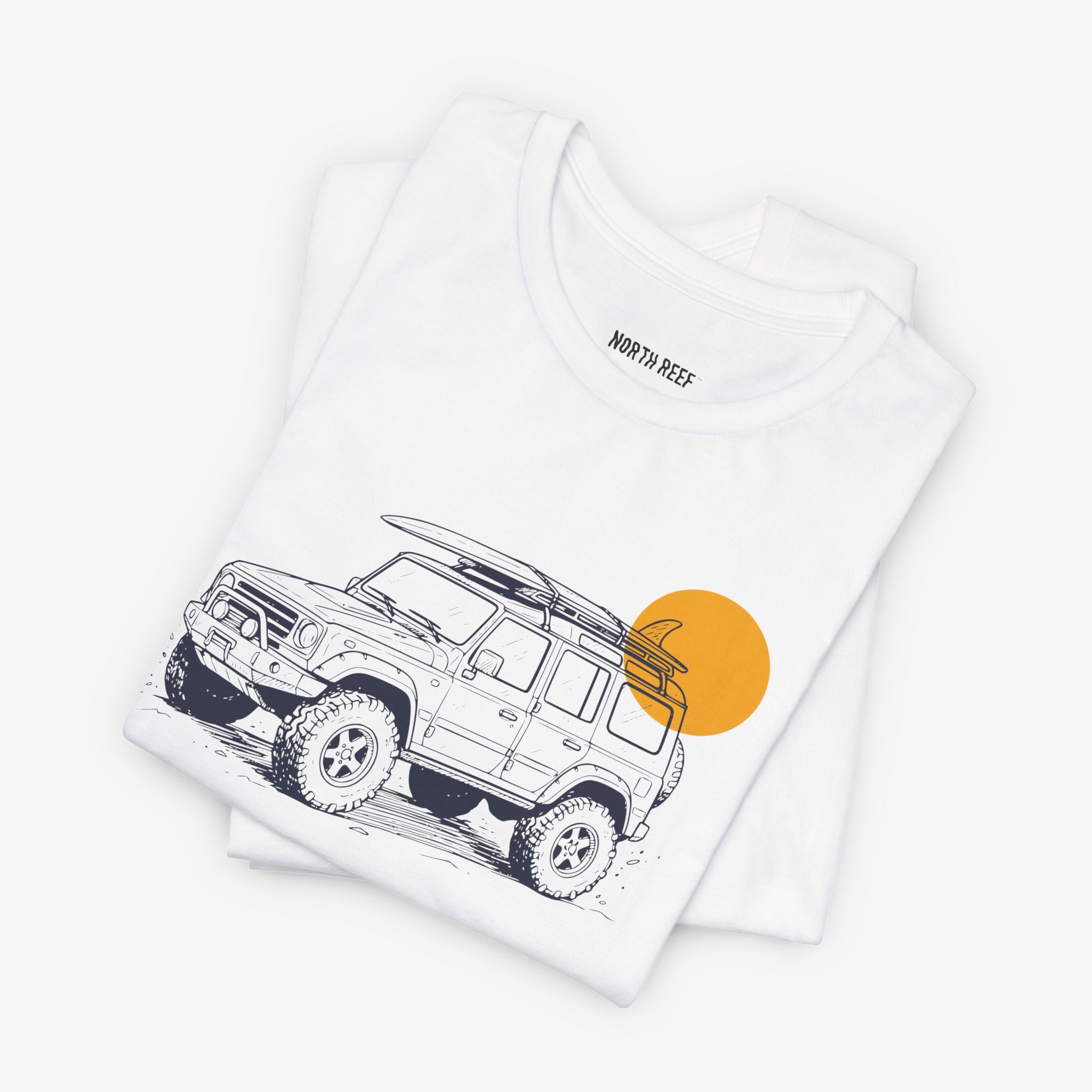 4wd Jeep With Surfboard T-shirt