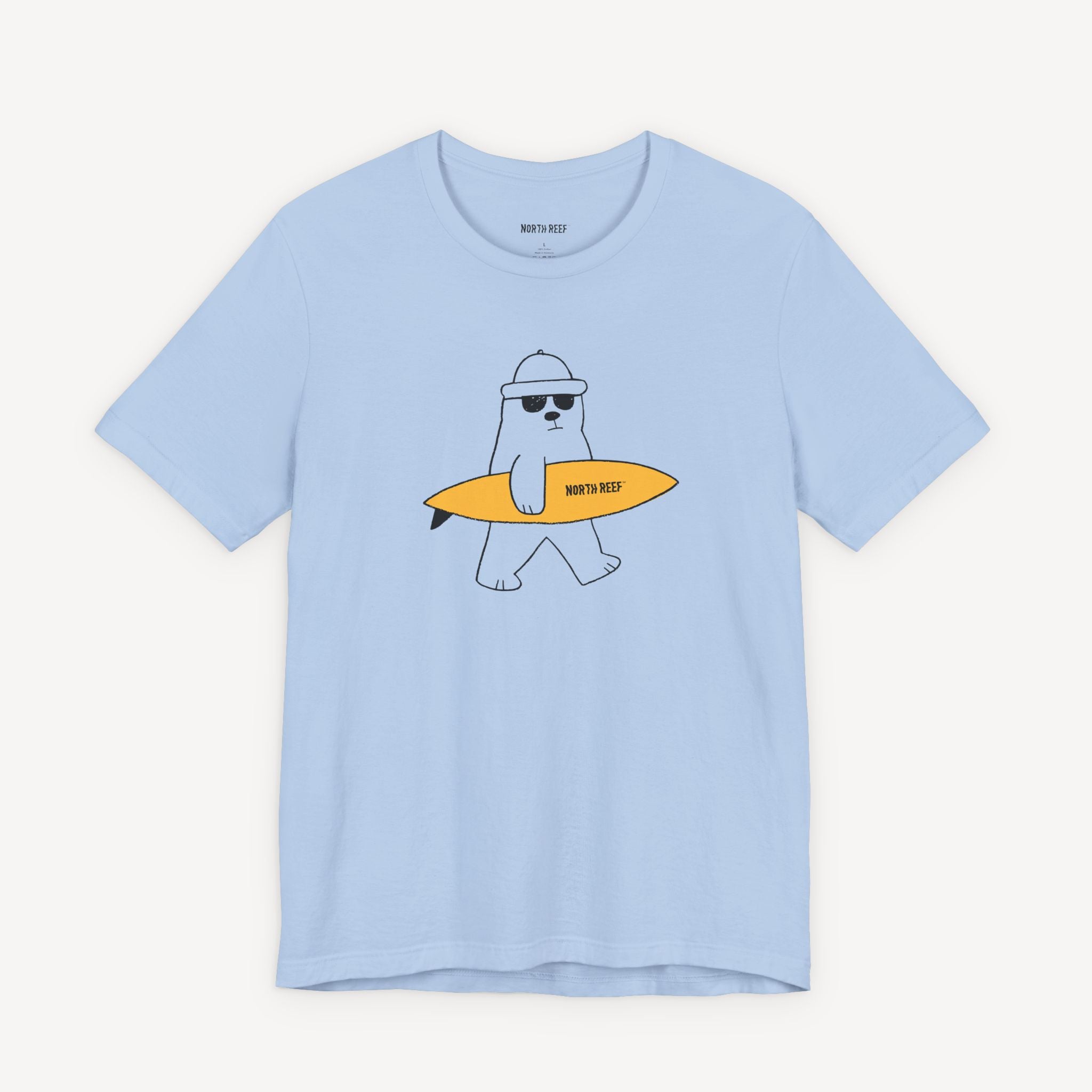 Bear Cruising with Surfboard T-shirt