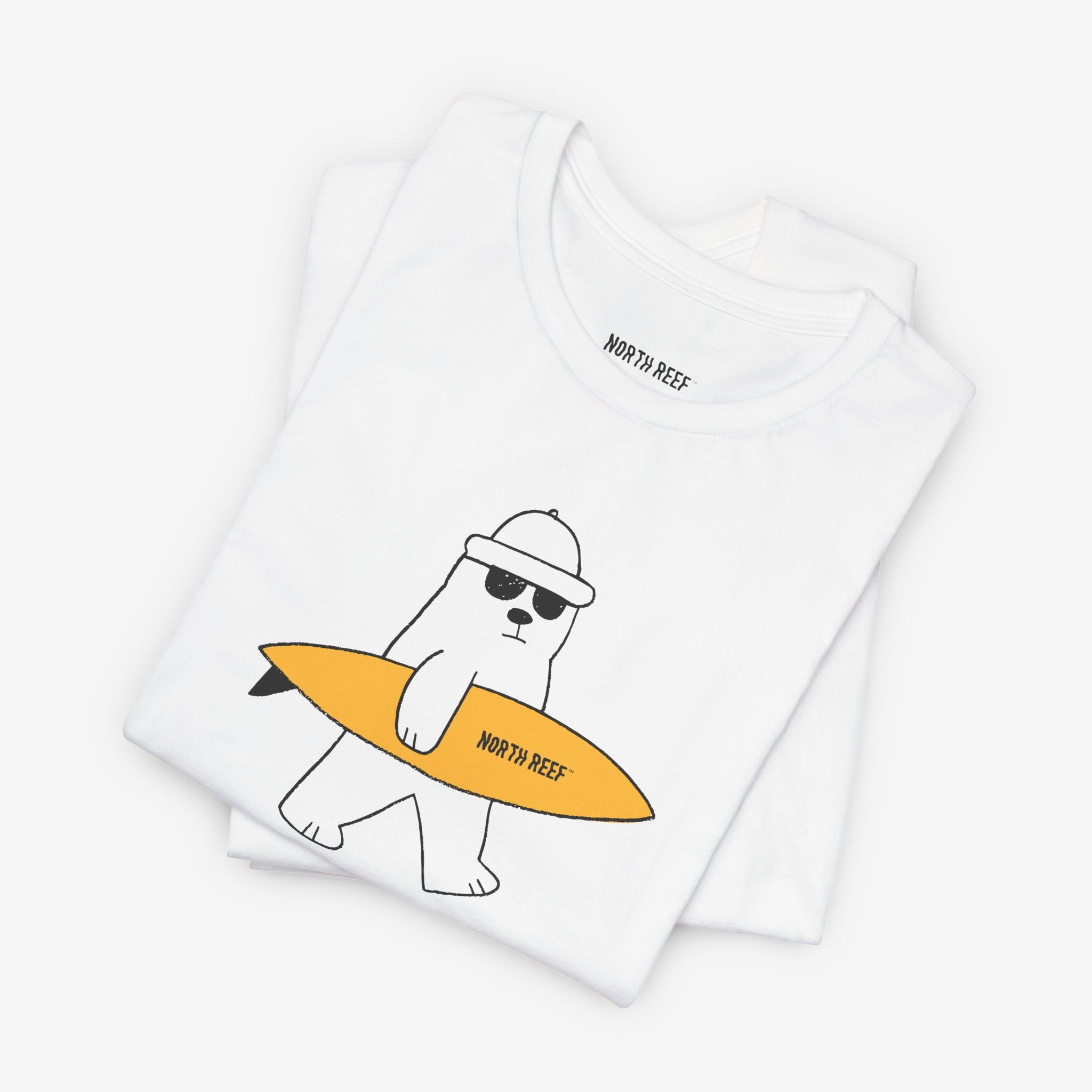 Bear Cruising with Surfboard T-shirt
