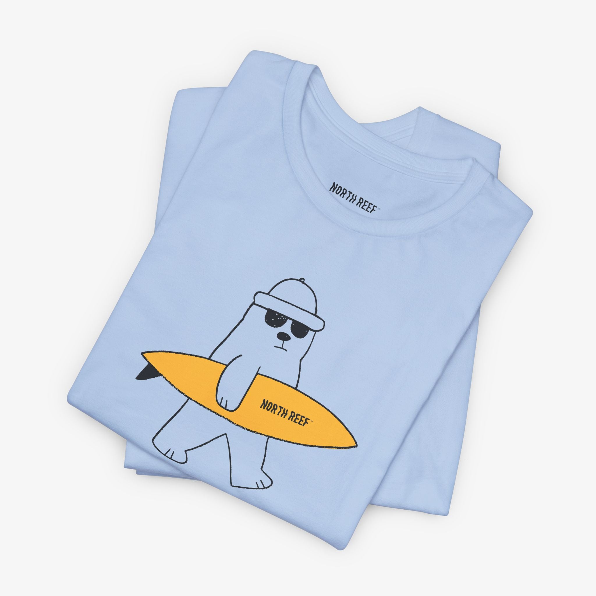 Bear Cruising with Surfboard T-shirt