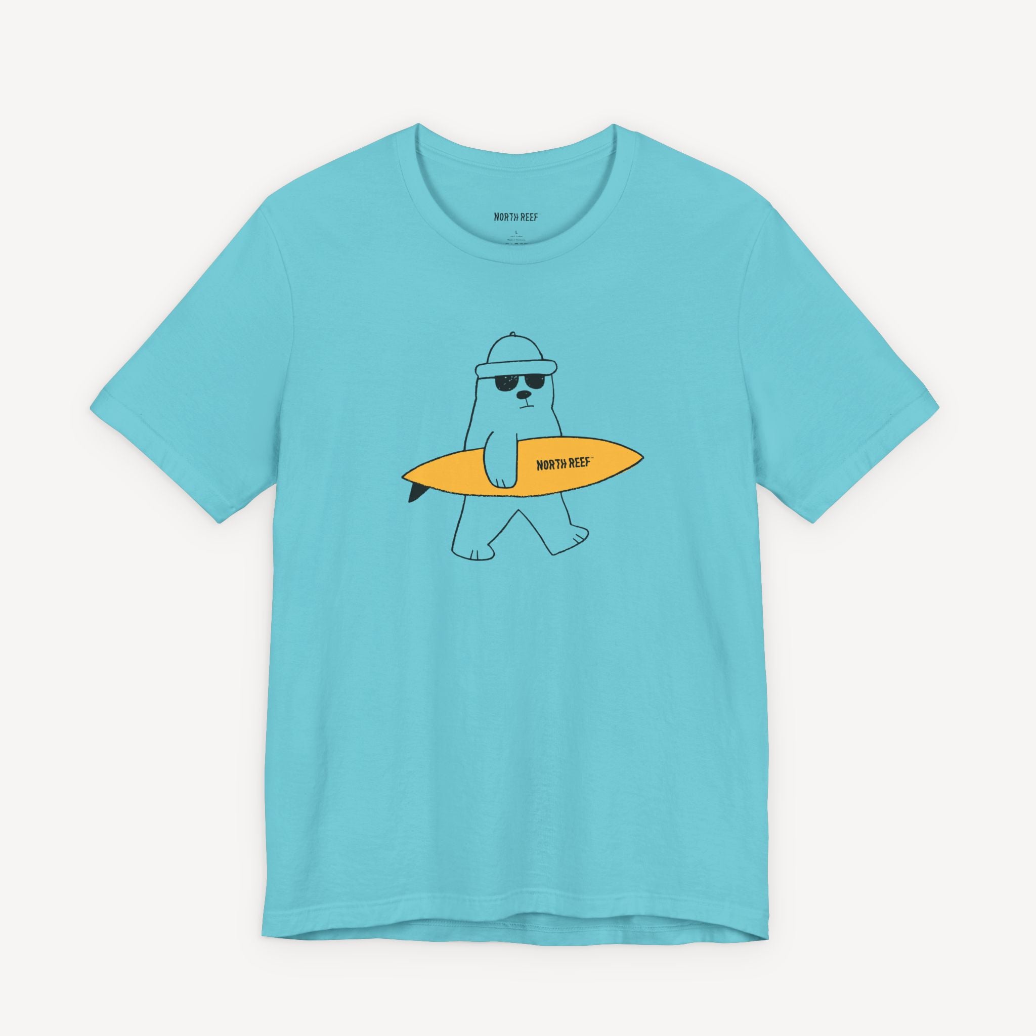 Bear Cruising with Surfboard T-shirt