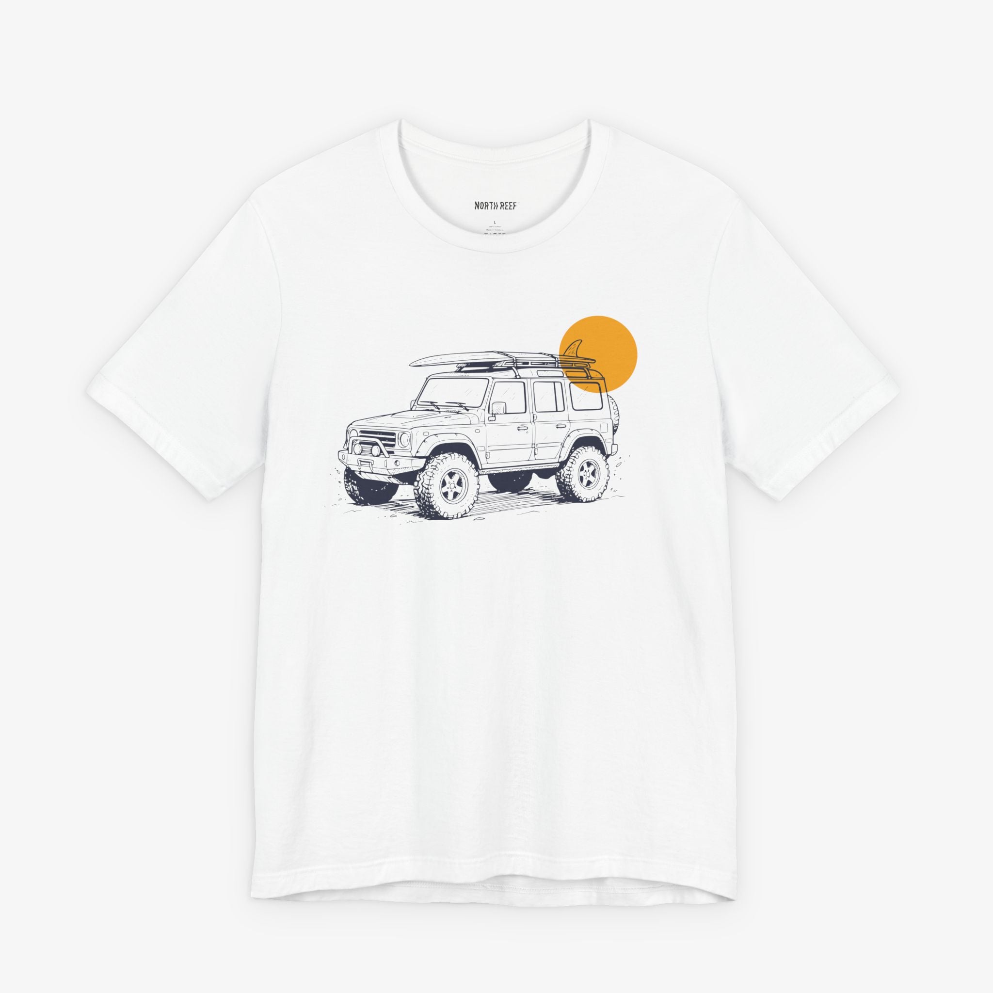 4wd Jeep With Surfboard T-shirt