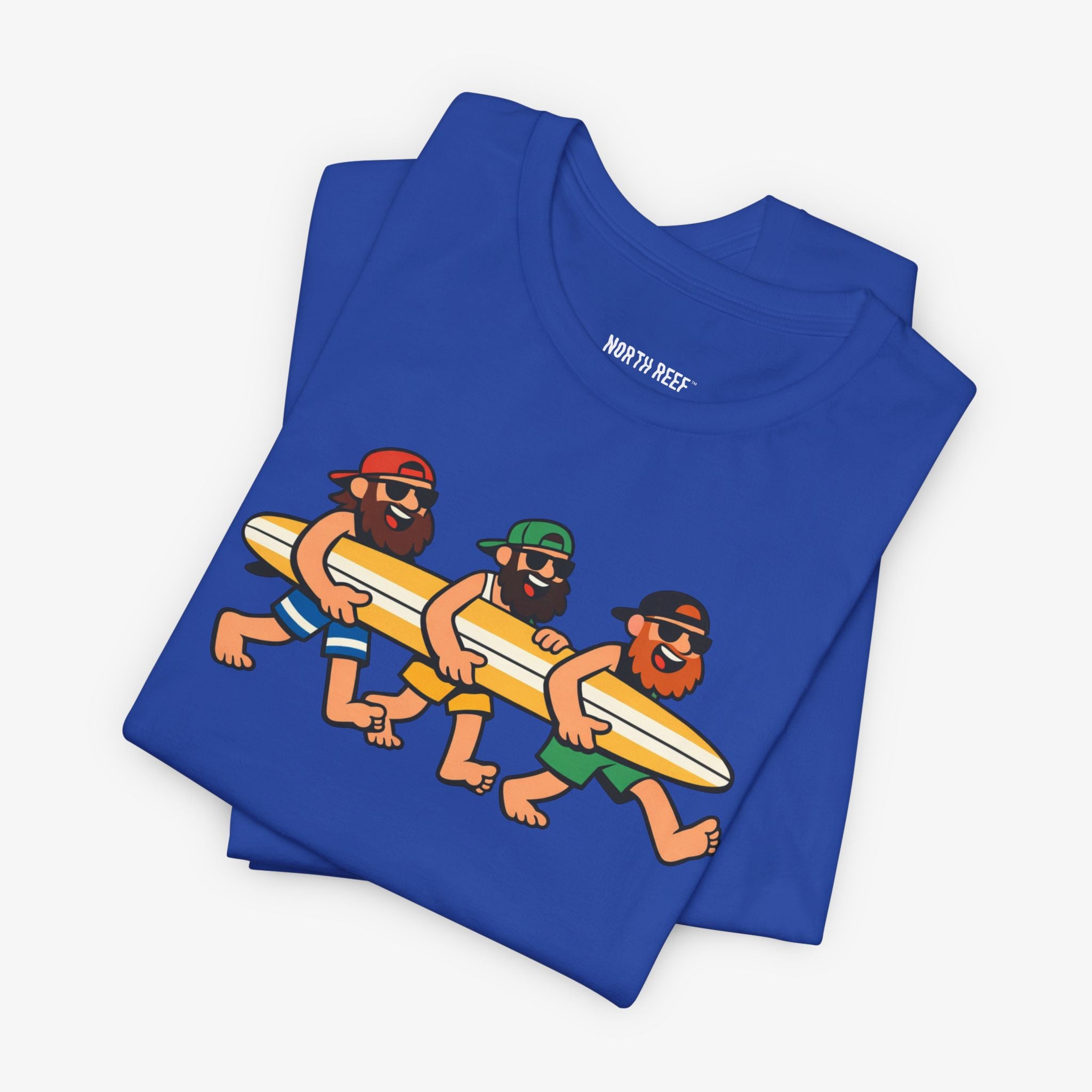 Dudes Cruising with Surfboard T-shirt