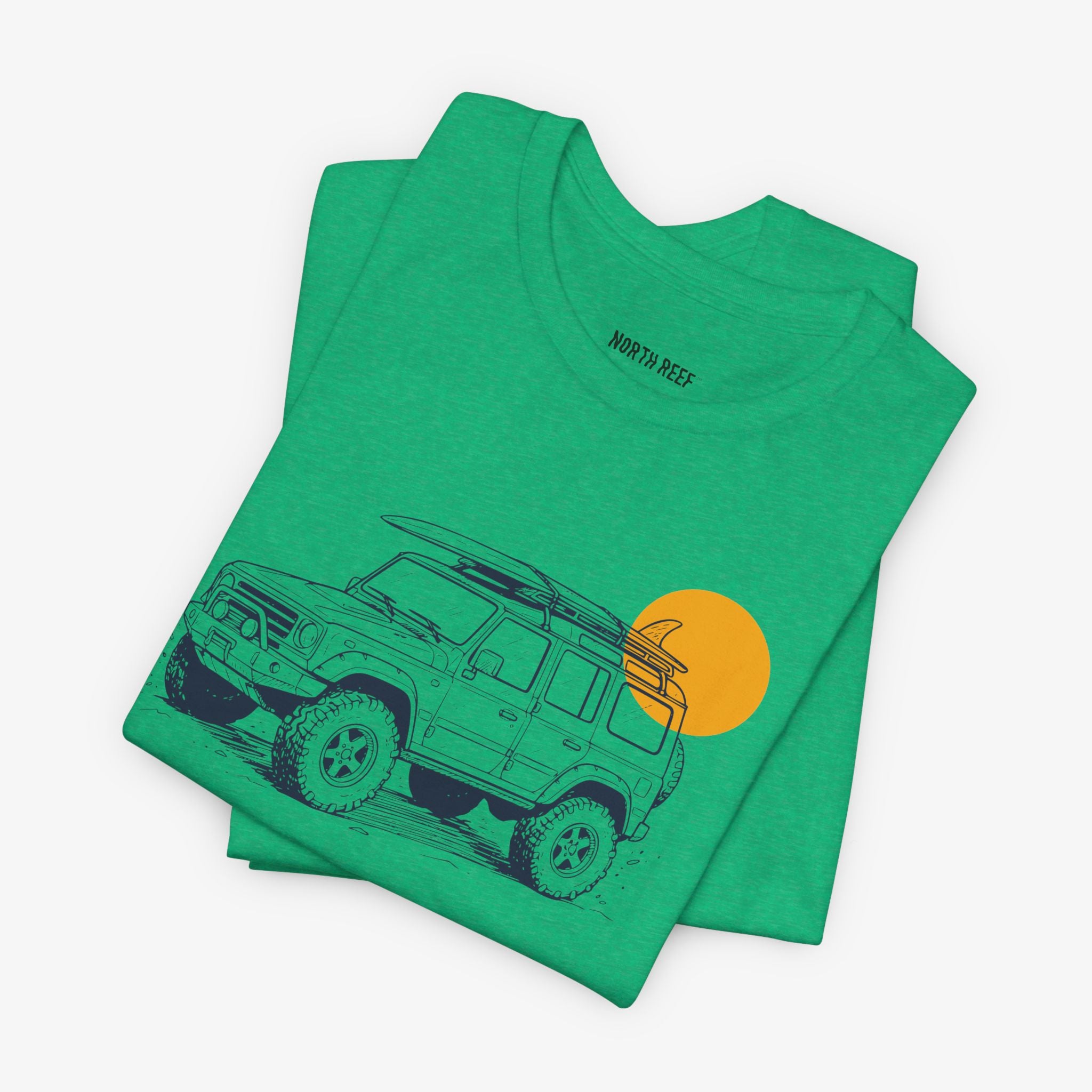 4wd Jeep With Surfboard T-shirt
