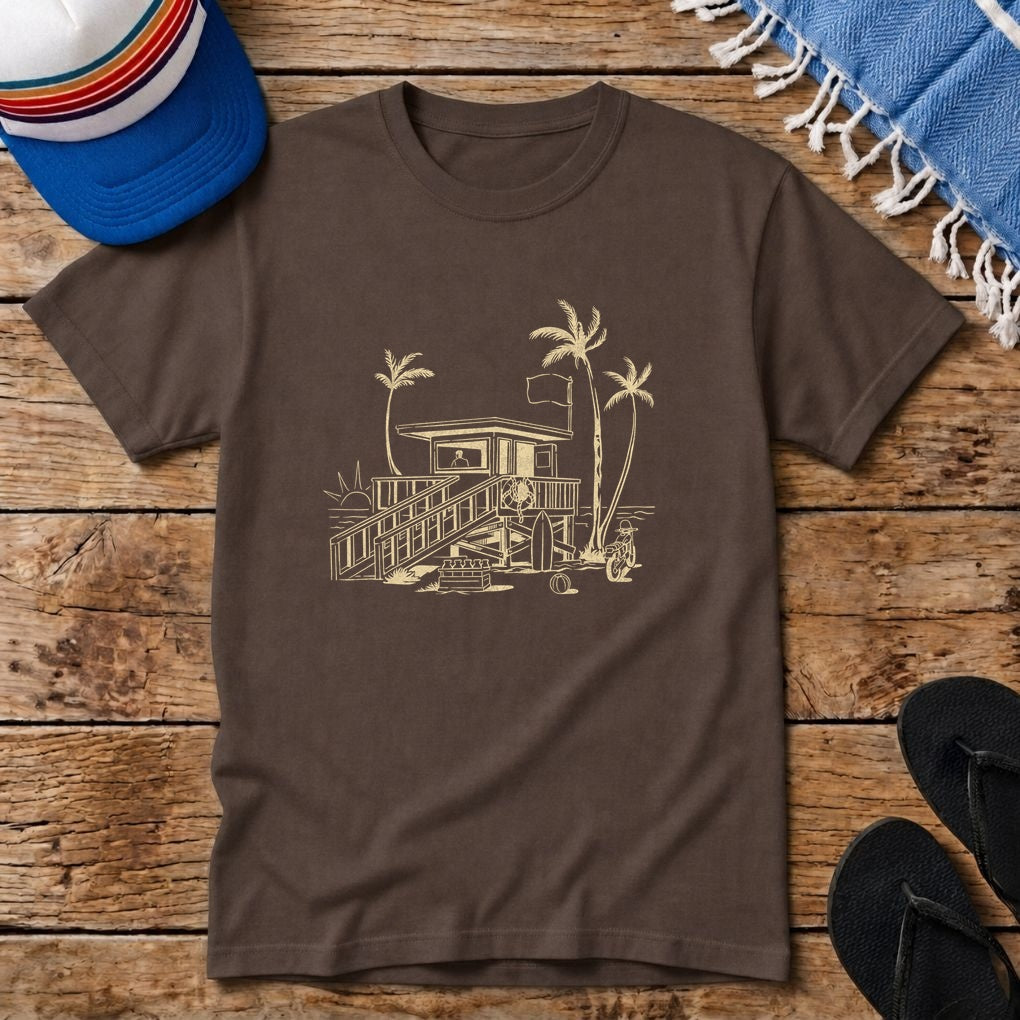 Palm Tree Beach Hut T-shirt