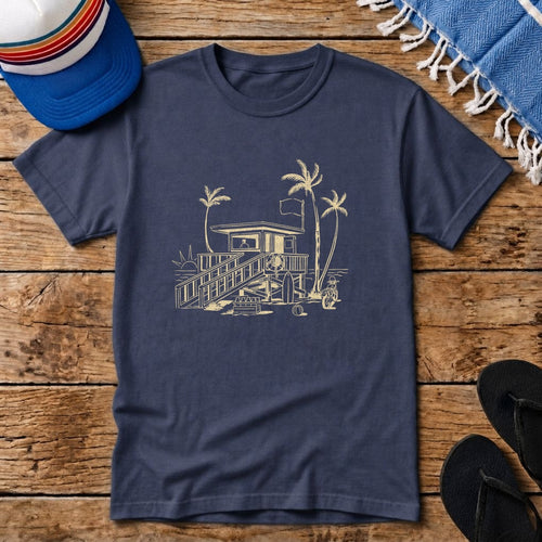 Palm Tree Beach Hut T-shirt