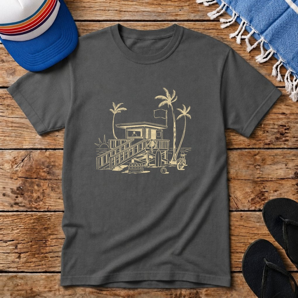 Palm Tree Beach Hut T-shirt