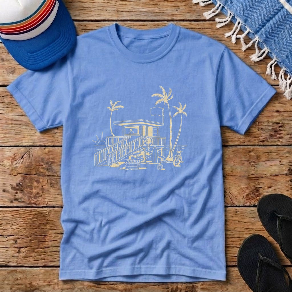 Palm Tree Beach Hut T-shirt