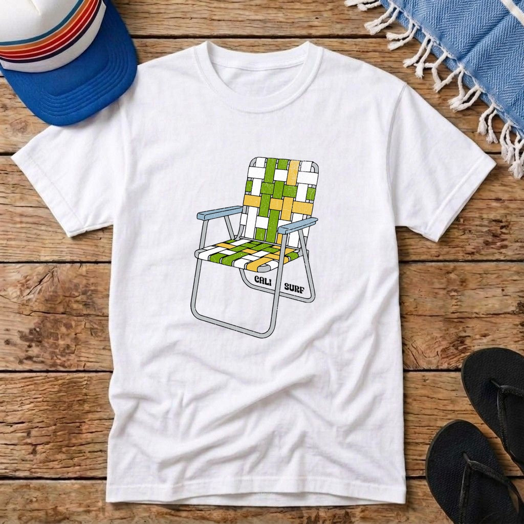 Retro Cali Surf Beach Chair T-shirt