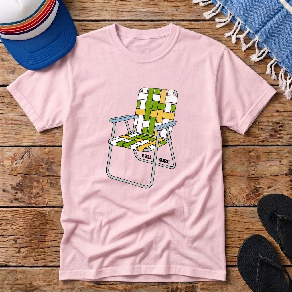 Retro Cali Surf Beach Chair T-shirt