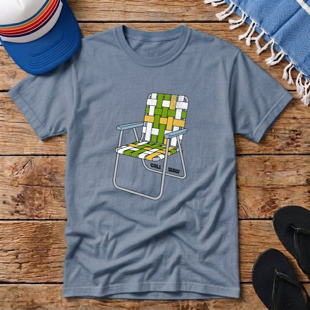 Retro Cali Surf Beach Chair T-shirt