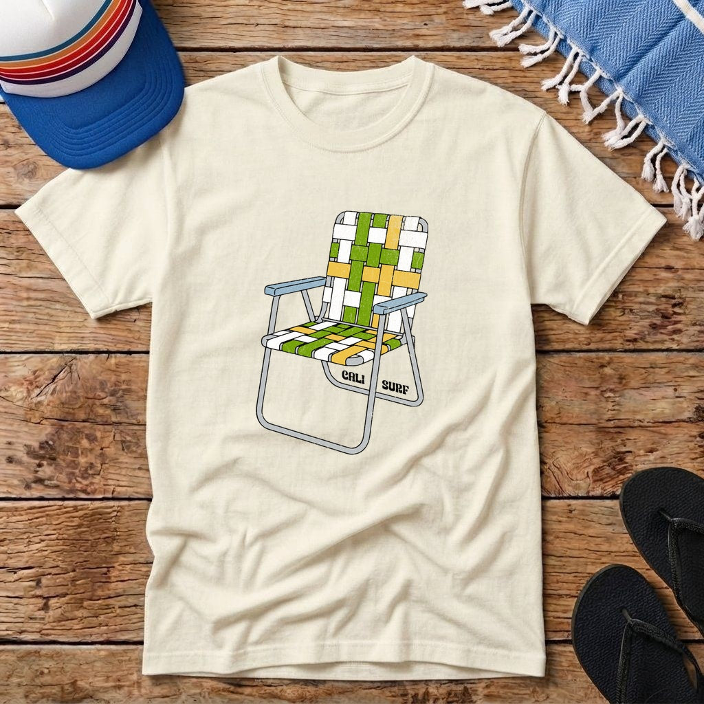 Retro Cali Surf Beach Chair T-shirt
